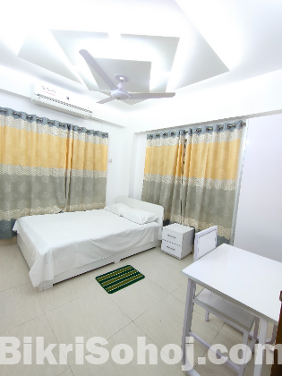 Rent Furnished Three-Bedroom Flat In Bashundhara R/A